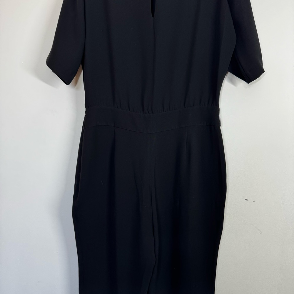 Diane Von Furstenburg Jumpsuit GWYENNE 3/4 Sleeve Crepe Straight Leg - Picture 7 of 14